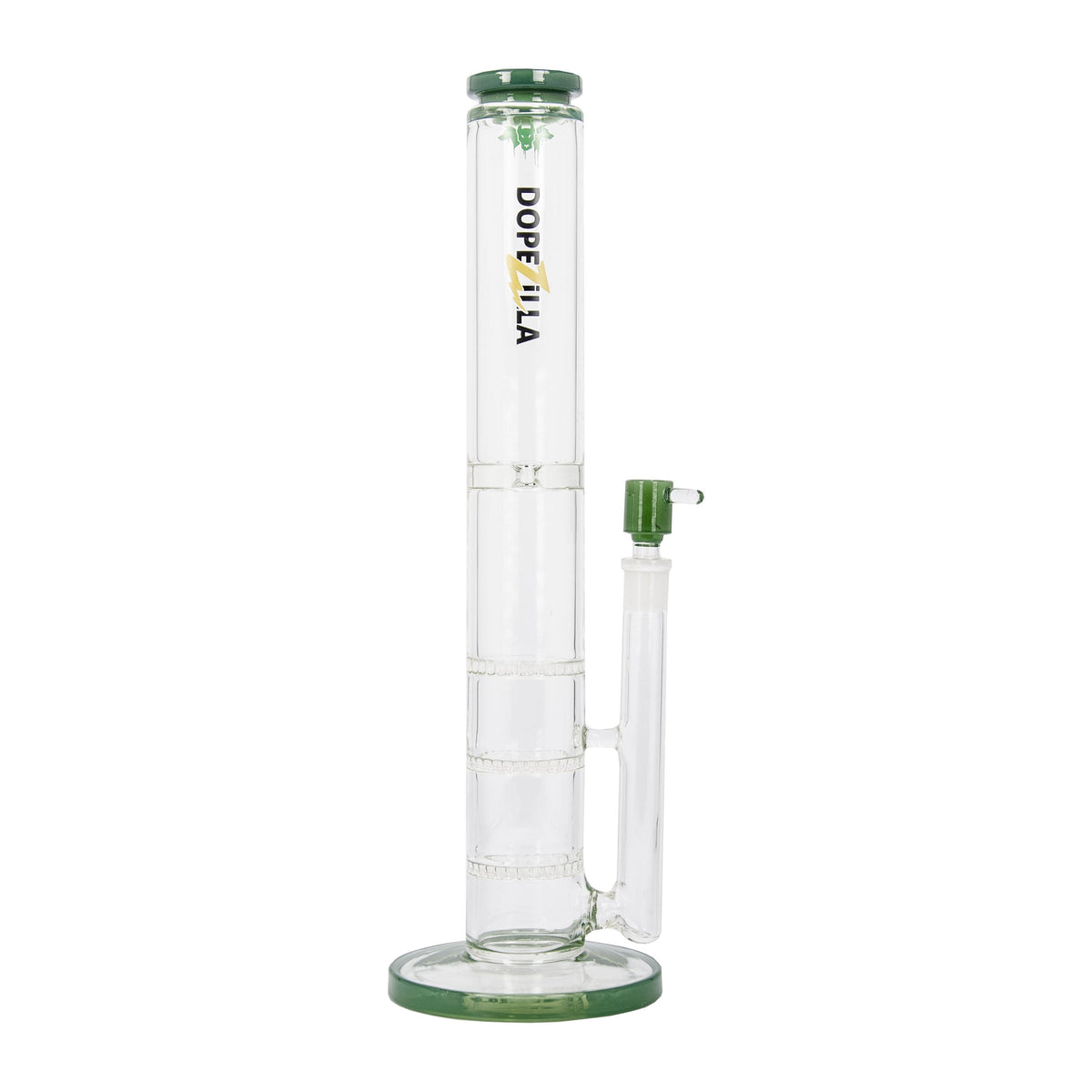 Straight Tube  Honeycomb Percolator Glass Bong | Cerberus
