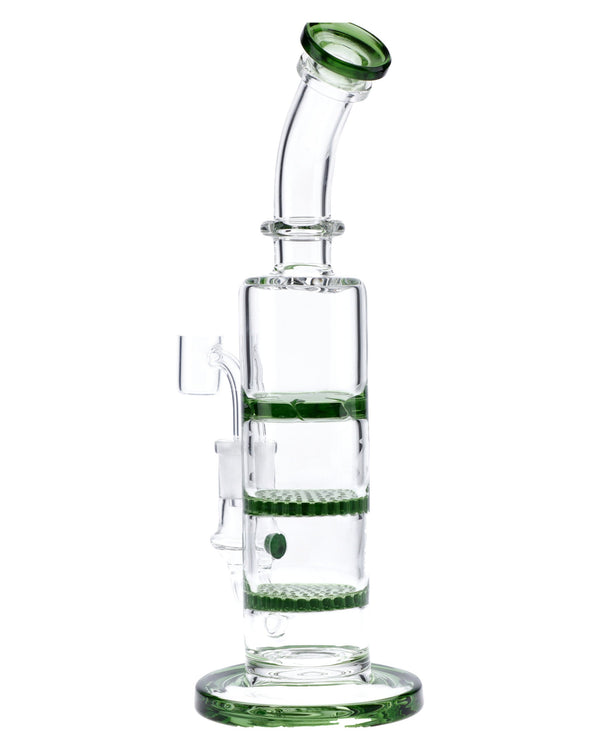 9.5" Bent Neck Dab Rig with Triple Perc WOB World of Bongs