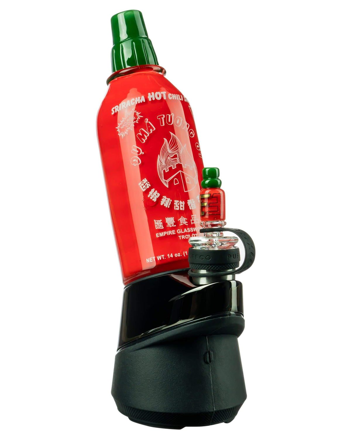 &quot;Sriracha Themed&quot; Glass Attachment for Puffco Peak