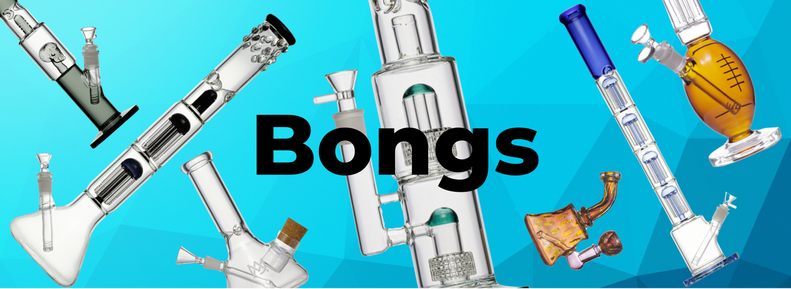 Image of beautiful high quality glass bongs for sale