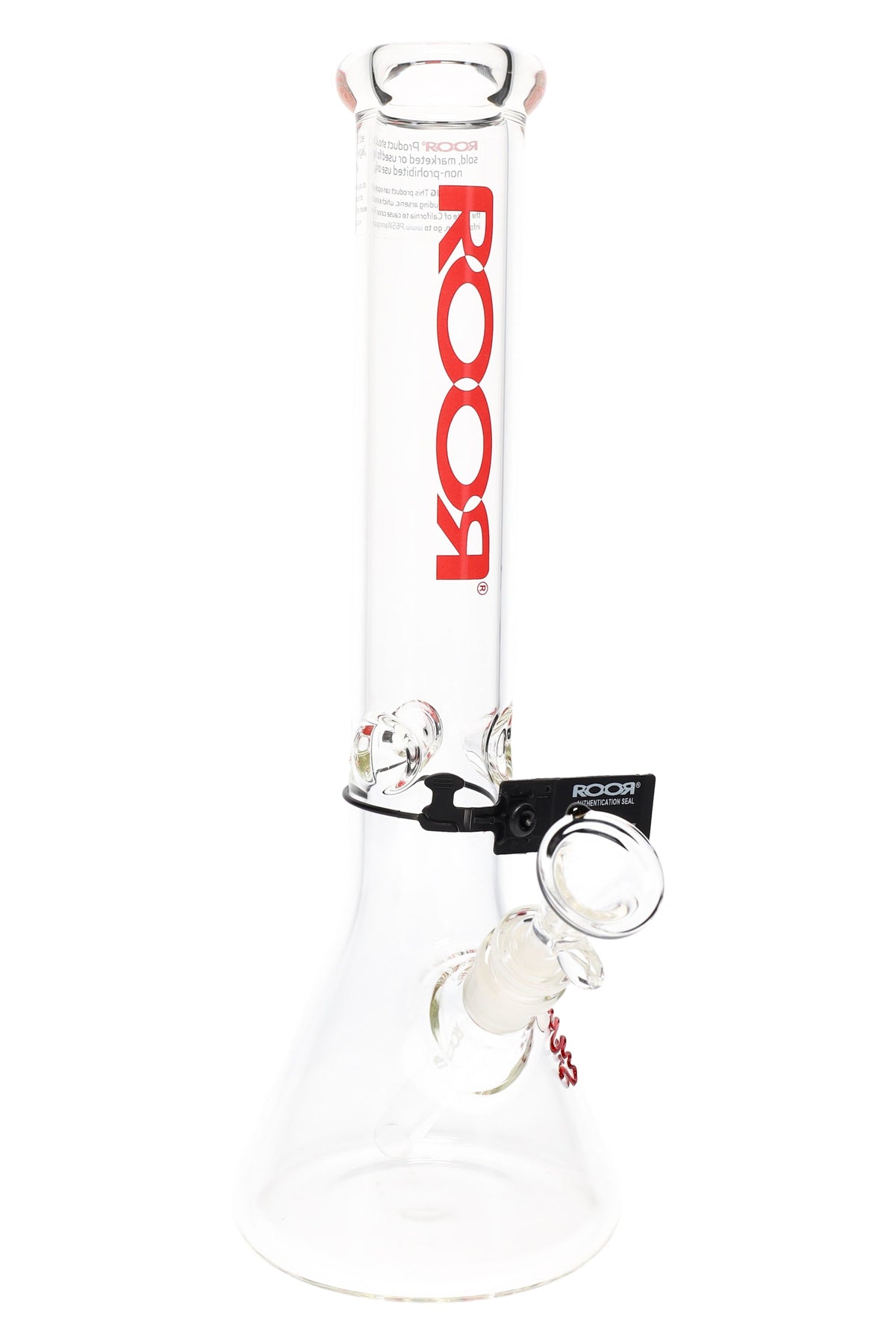 ROOR Classic Thick Glass Beaker Bong with Ice Pinch