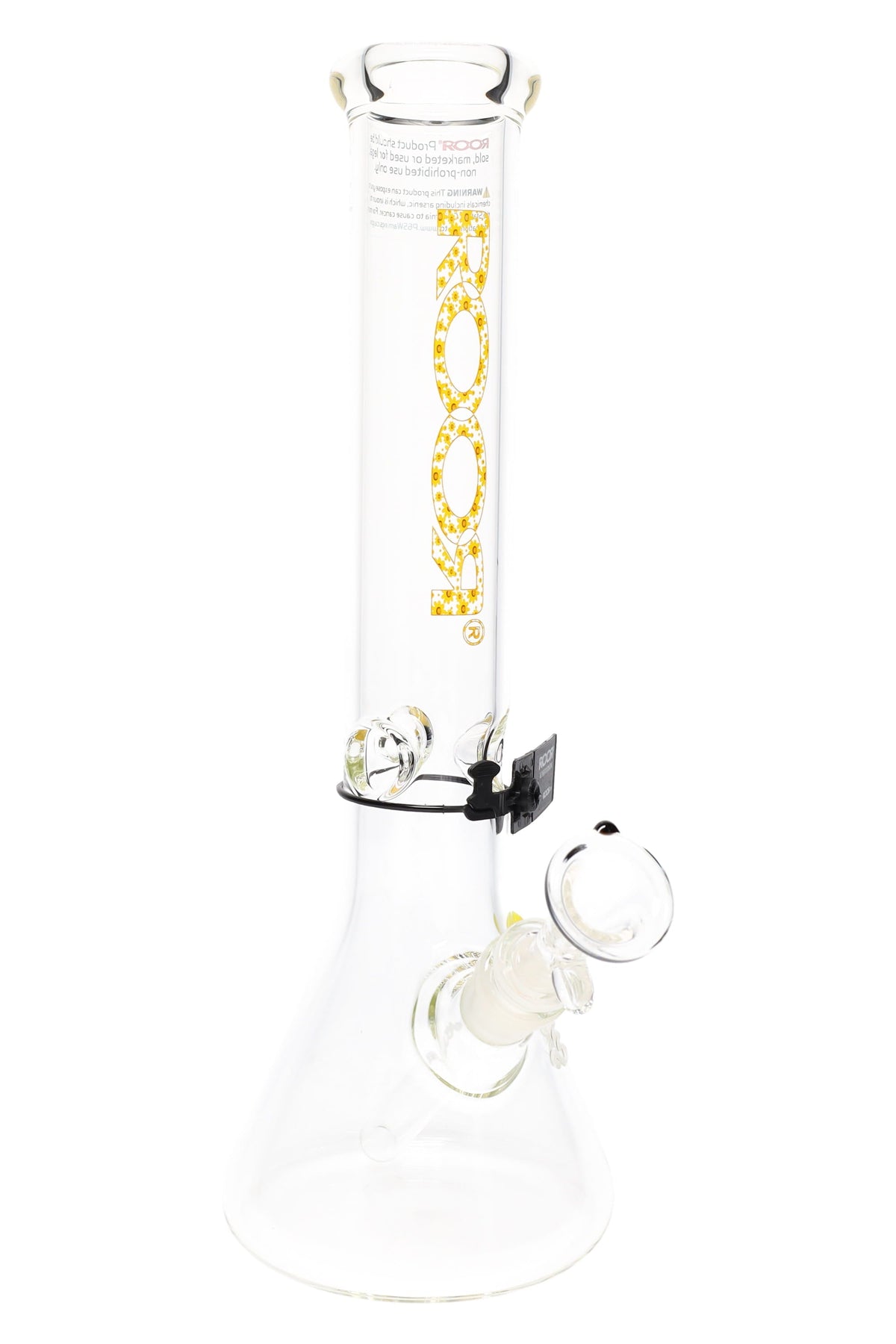 ROOR Classic Thick Glass Beaker Bong with Ice Pinch