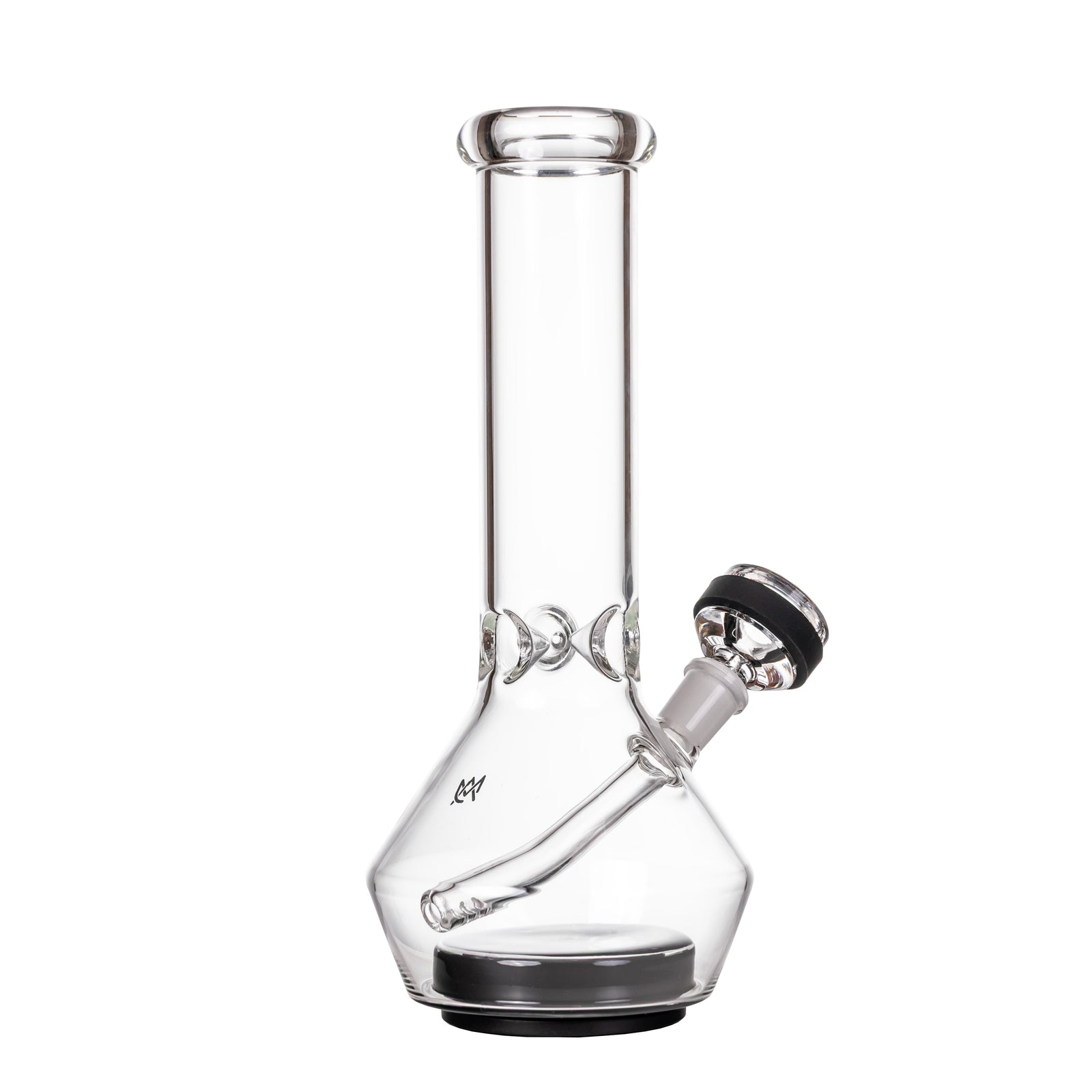Glass bong that can not fall down on white background 