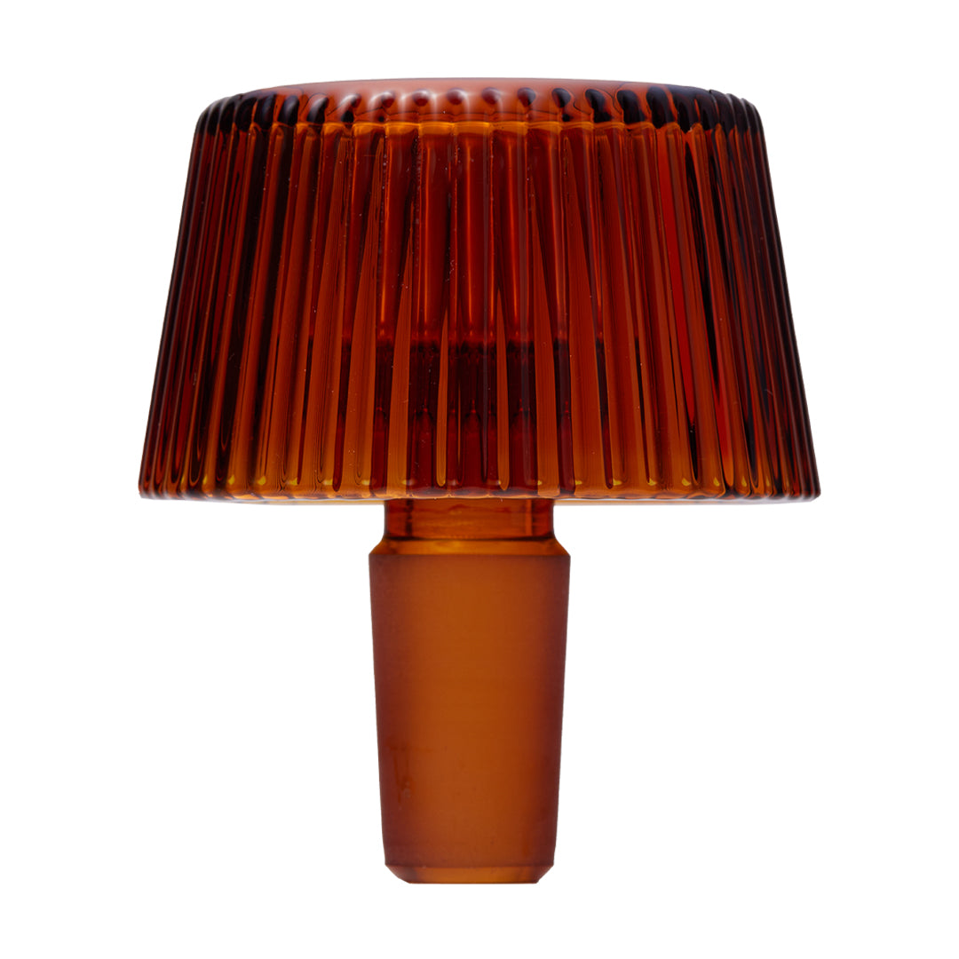 Deco Replacement Glass Bowl Gravity Bong Amber color on white background 