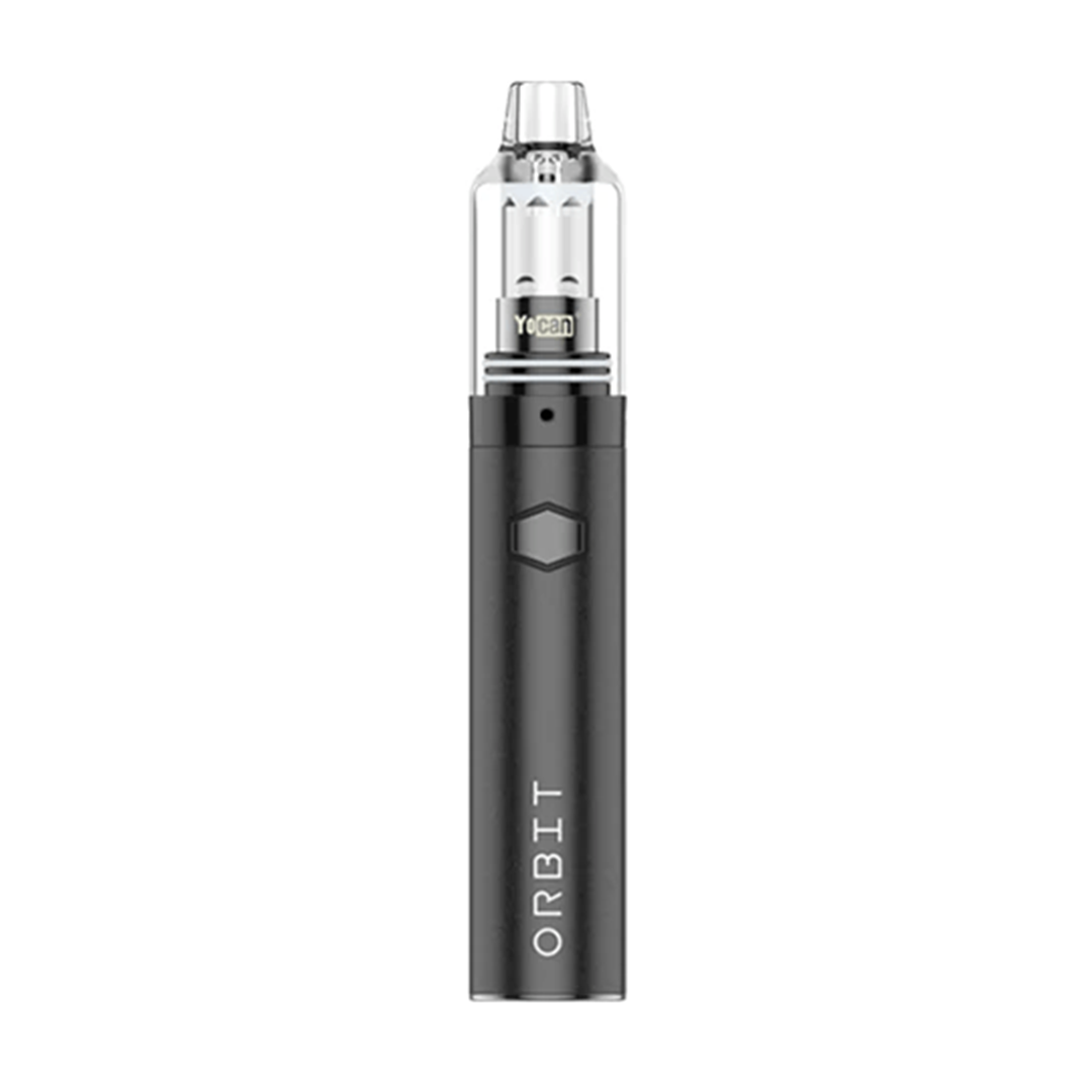 Black Yocan Orbit vape dab pen on a white background