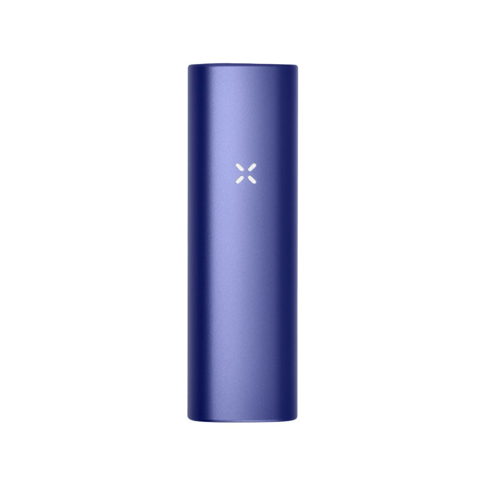 Blue pax plus dry herb vape on a white background 