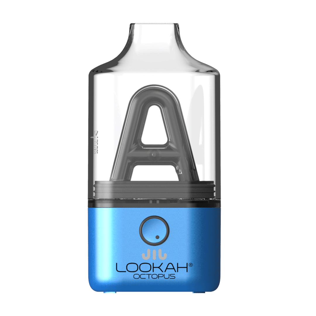 Blue Lookah Octopus erig  on a white background