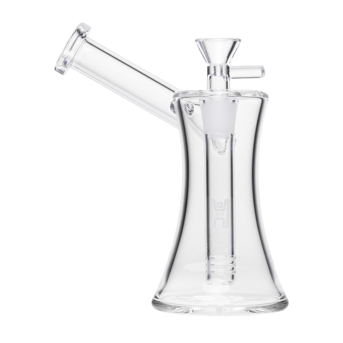 Clear Glass Bubbler with Flower Bowl