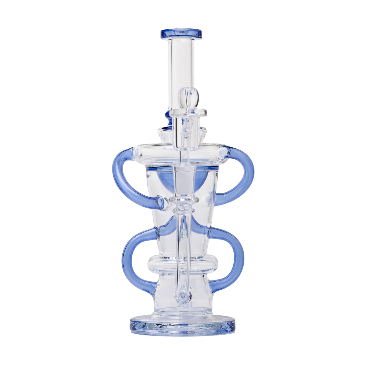 Large Straight Recycler Dab Rig - Complete Set