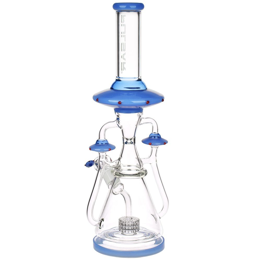 Big Percolator Glass Bong on a white background 