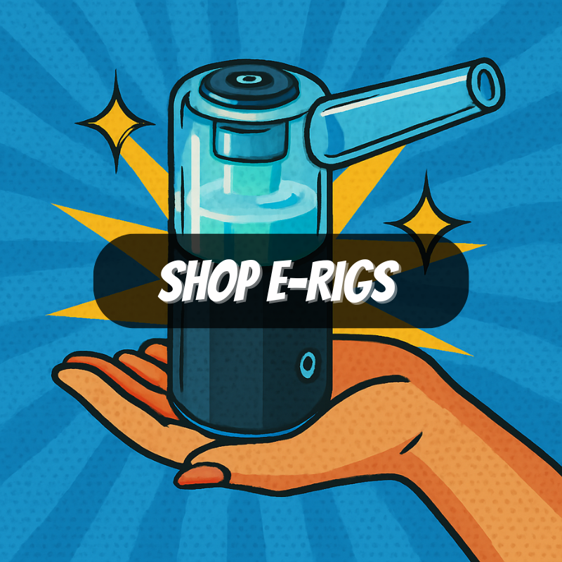 Image of hand holds e-rig for dabs