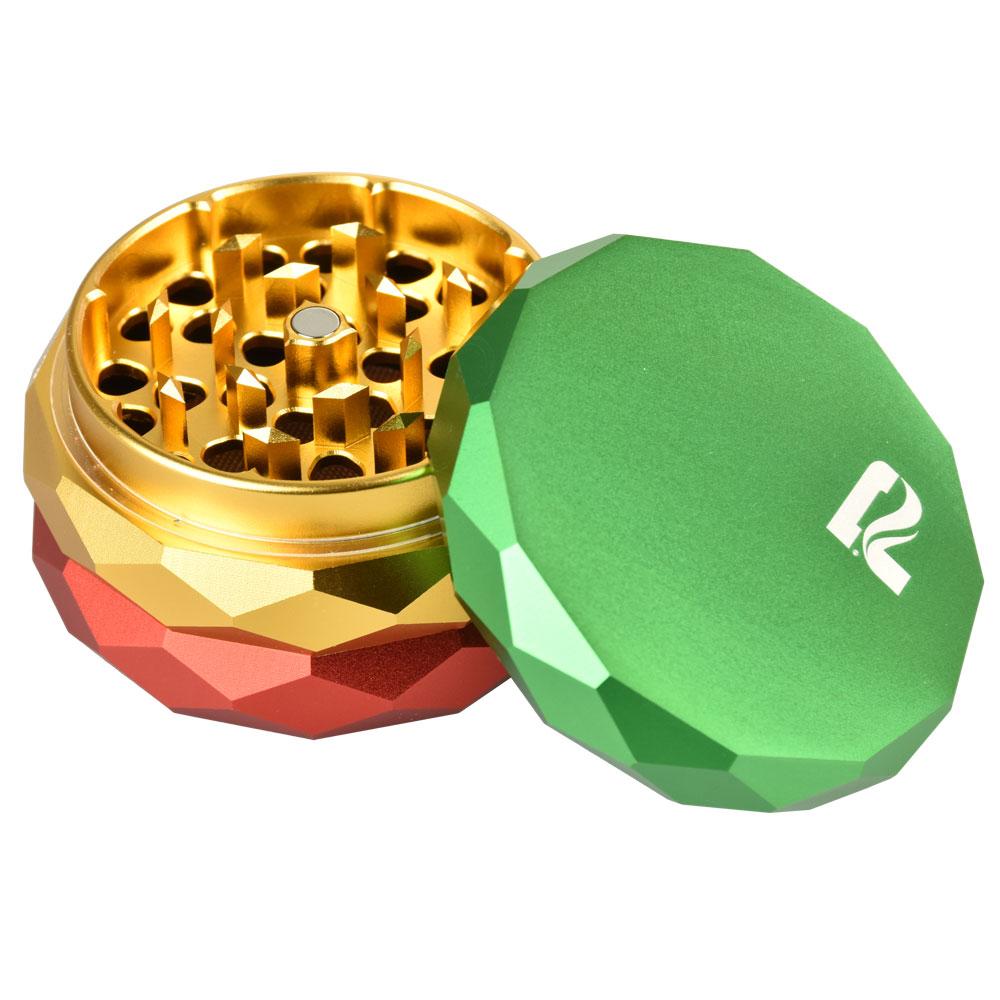 Diamond Faceted Aluminum Herb Grinder - 4 Piece