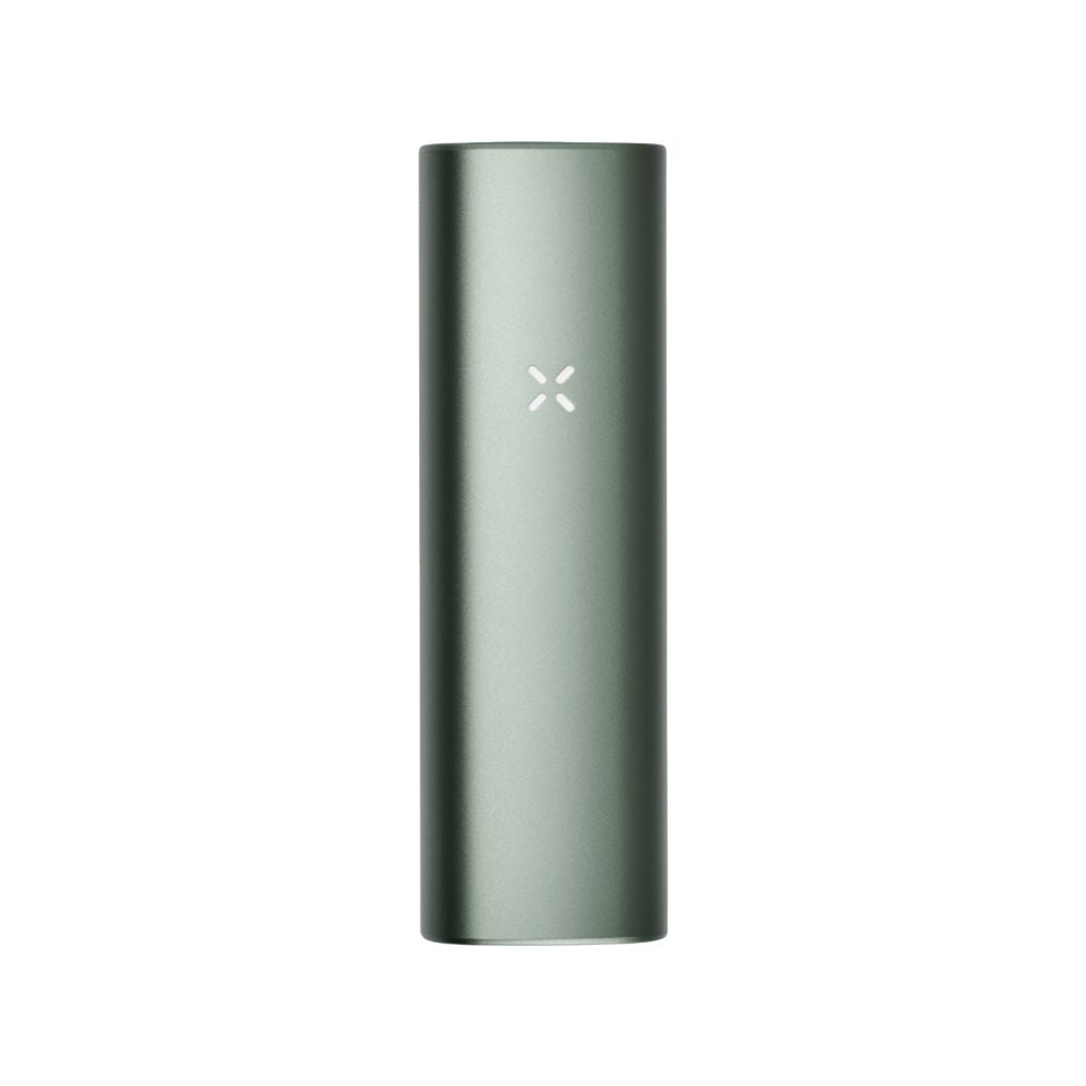 Green pax plus dry herb vape on a white background 