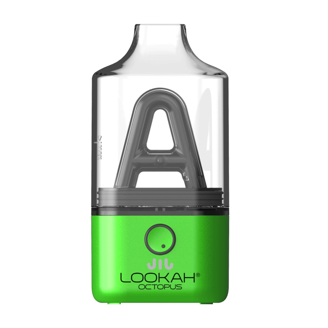 Green Lookah Octopus Concentrate Vaporizer pen on a white background