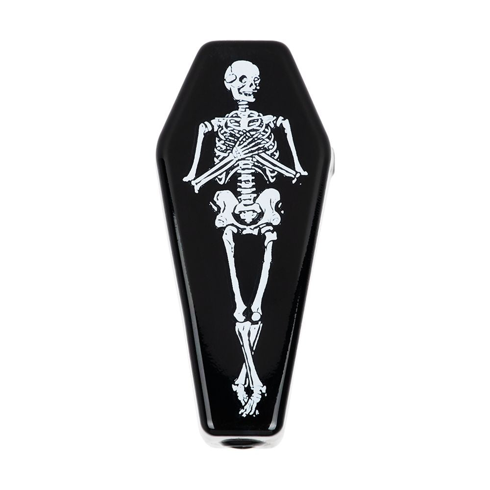 Hand pipe skeleton coffin  