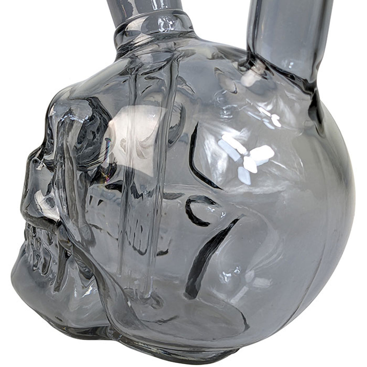 Electroplated Skull Glass Bong - 6 IN