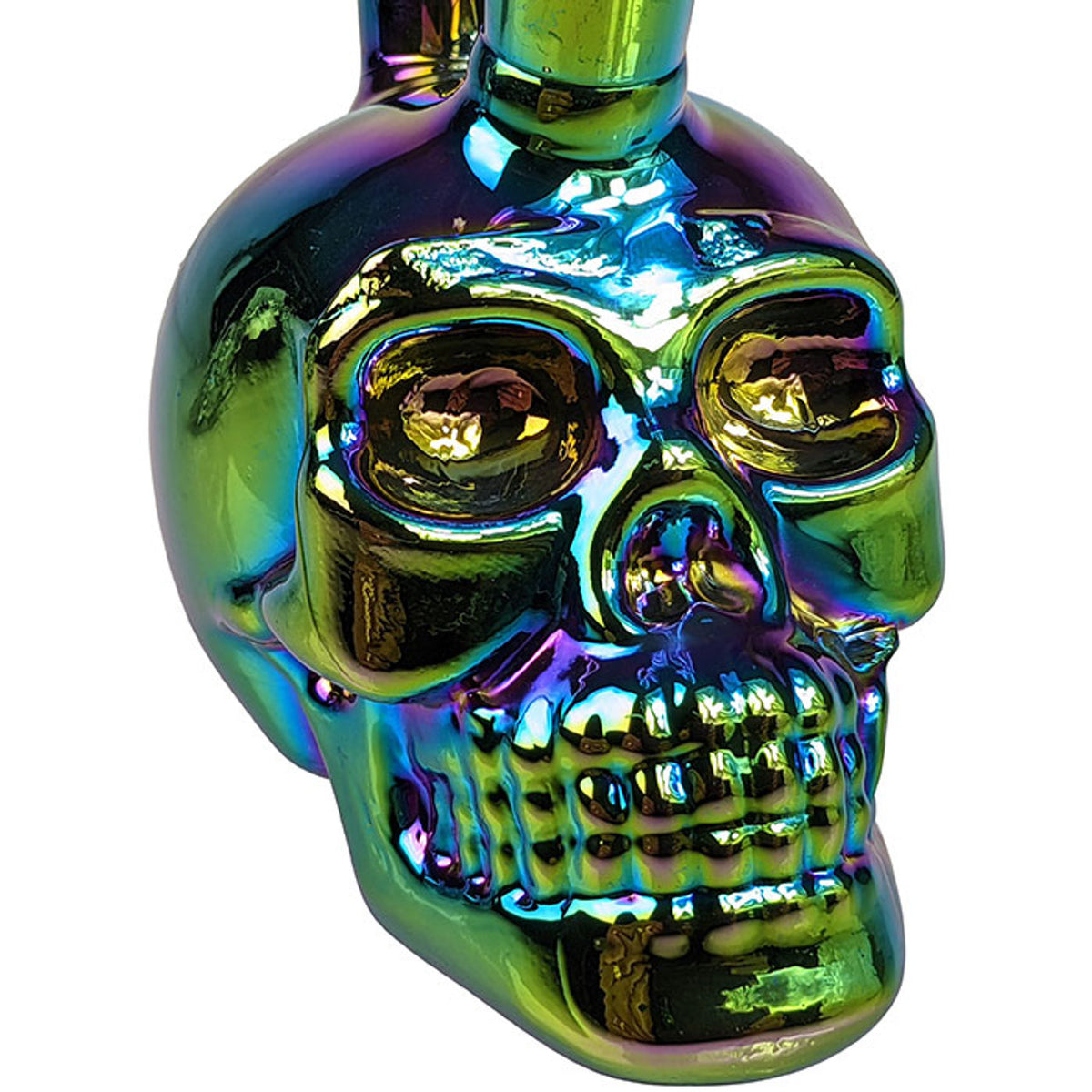 Electroplated Skull Glass Bong - 6 IN