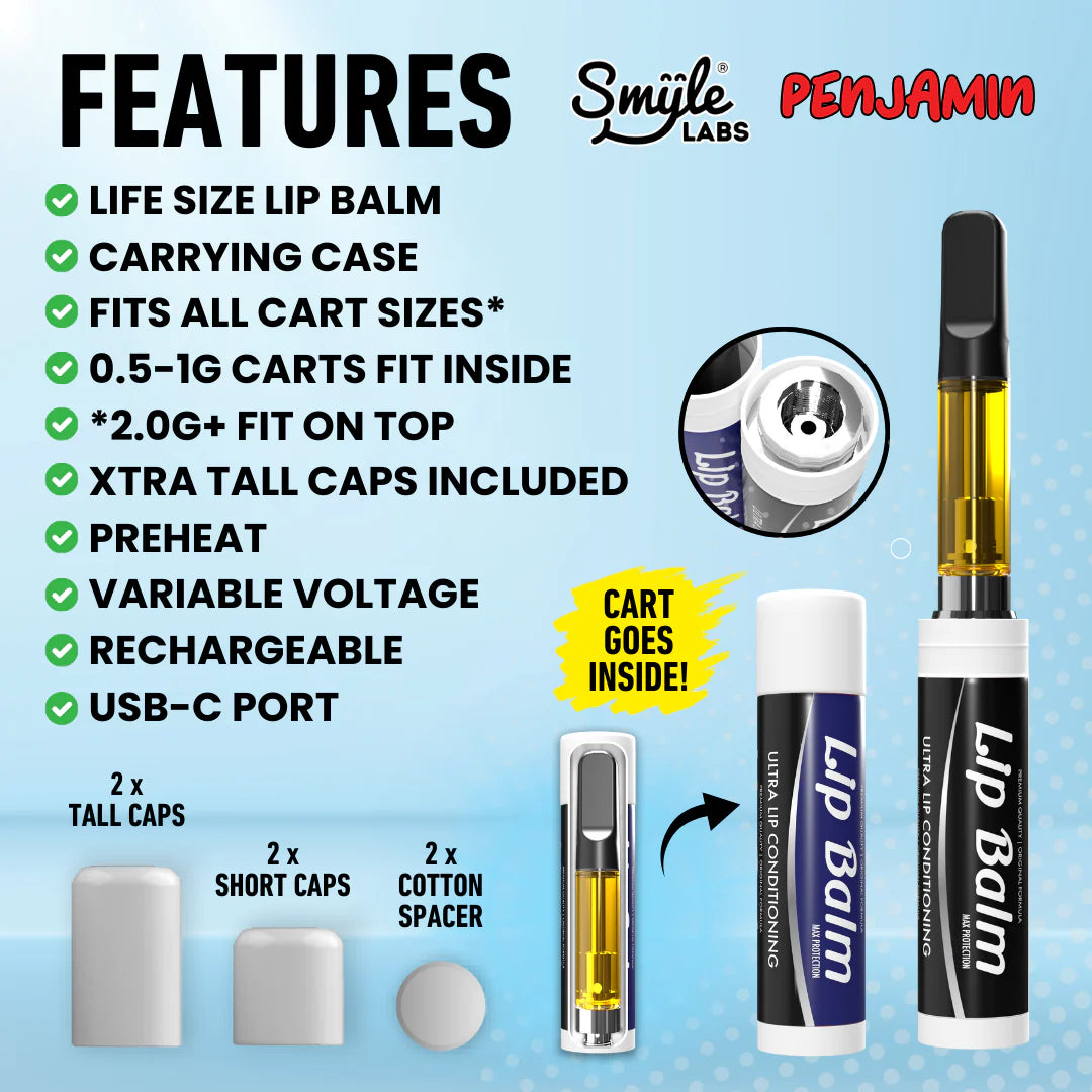 Lip balm cart vaporizer battery 