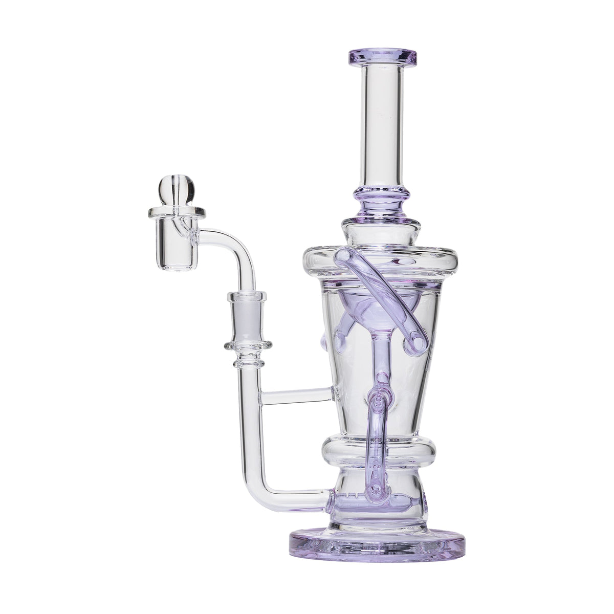 Large Straight Recycler Dab Rig - Complete Set