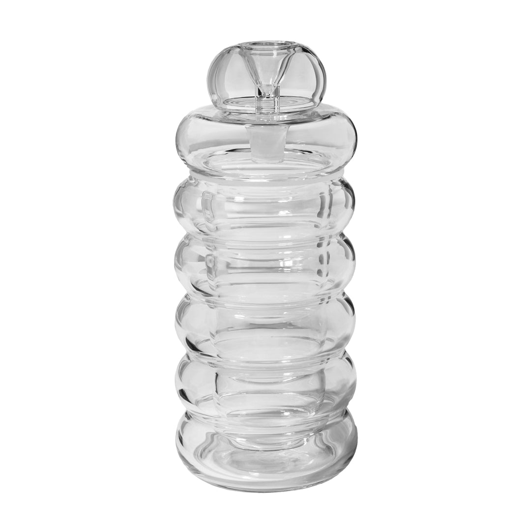 NWTN HOME Bolla Gravity Bong Amber Clear Glass  on a white background