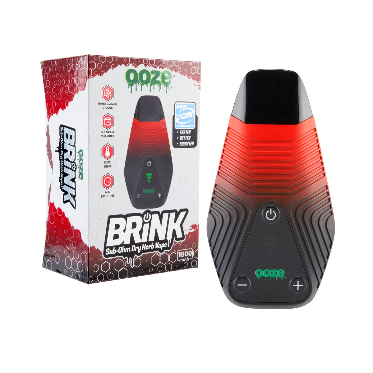 Ooze Brink Dry Herb Vaporizer – 1800 mAh C-Core