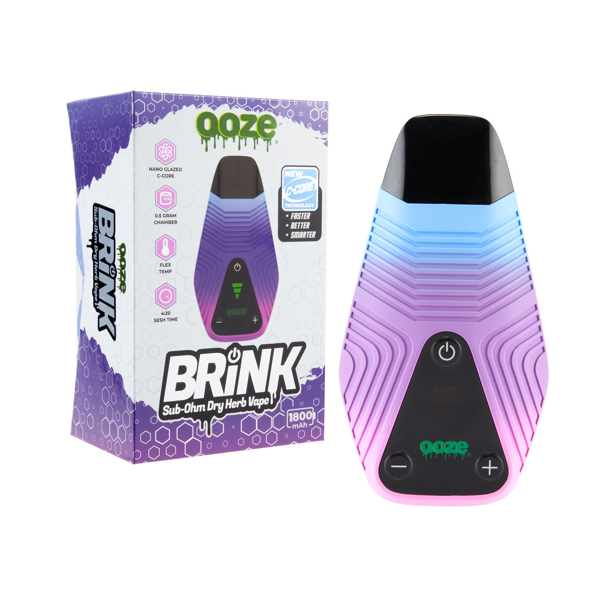 Ooze Brink Dry Herb Vaporizer – 1800 mAh C-Core