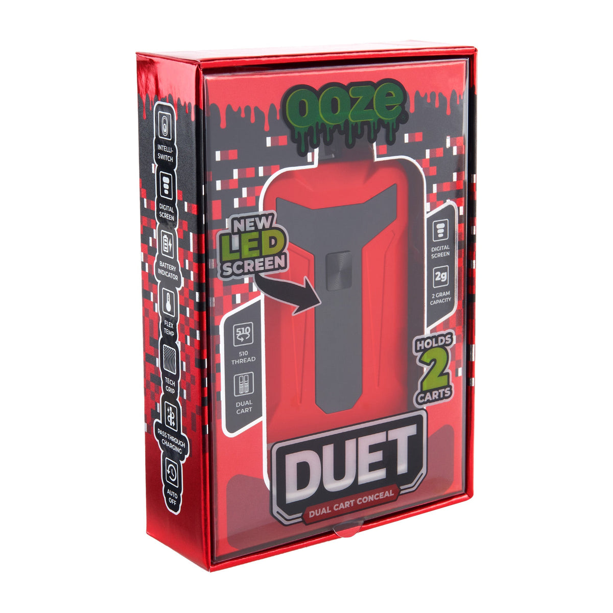 Ooze Duet 510 Thread Battery Dual Cartridge Vape | World of Bongs Ooze Duet 510 Thread Battery Dual Cartridge Vape | World of Bongs