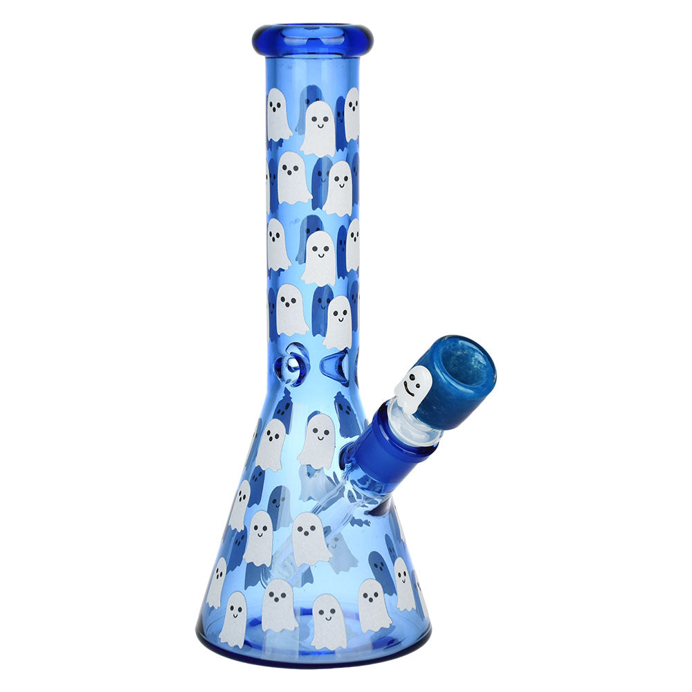 Ghostly Glow Beaker Bong - 10 IN