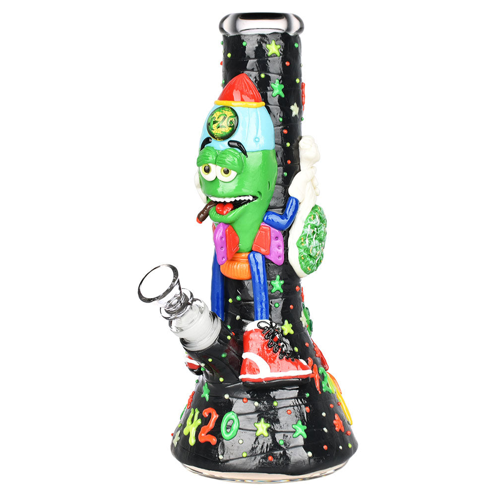 Stoney Rocket Bro 3D Painted Bong - 10.25 IN