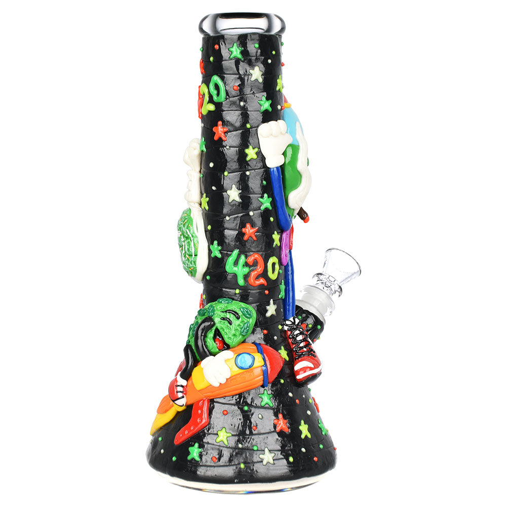 Stoney Rocket Bro 3D Painted Bong - 10.25 IN