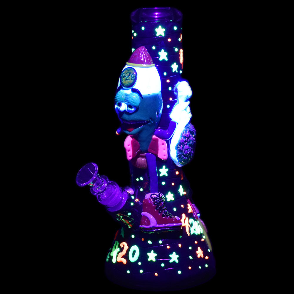 Stoney Rocket Bro 3D Painted Bong - 10.25 IN