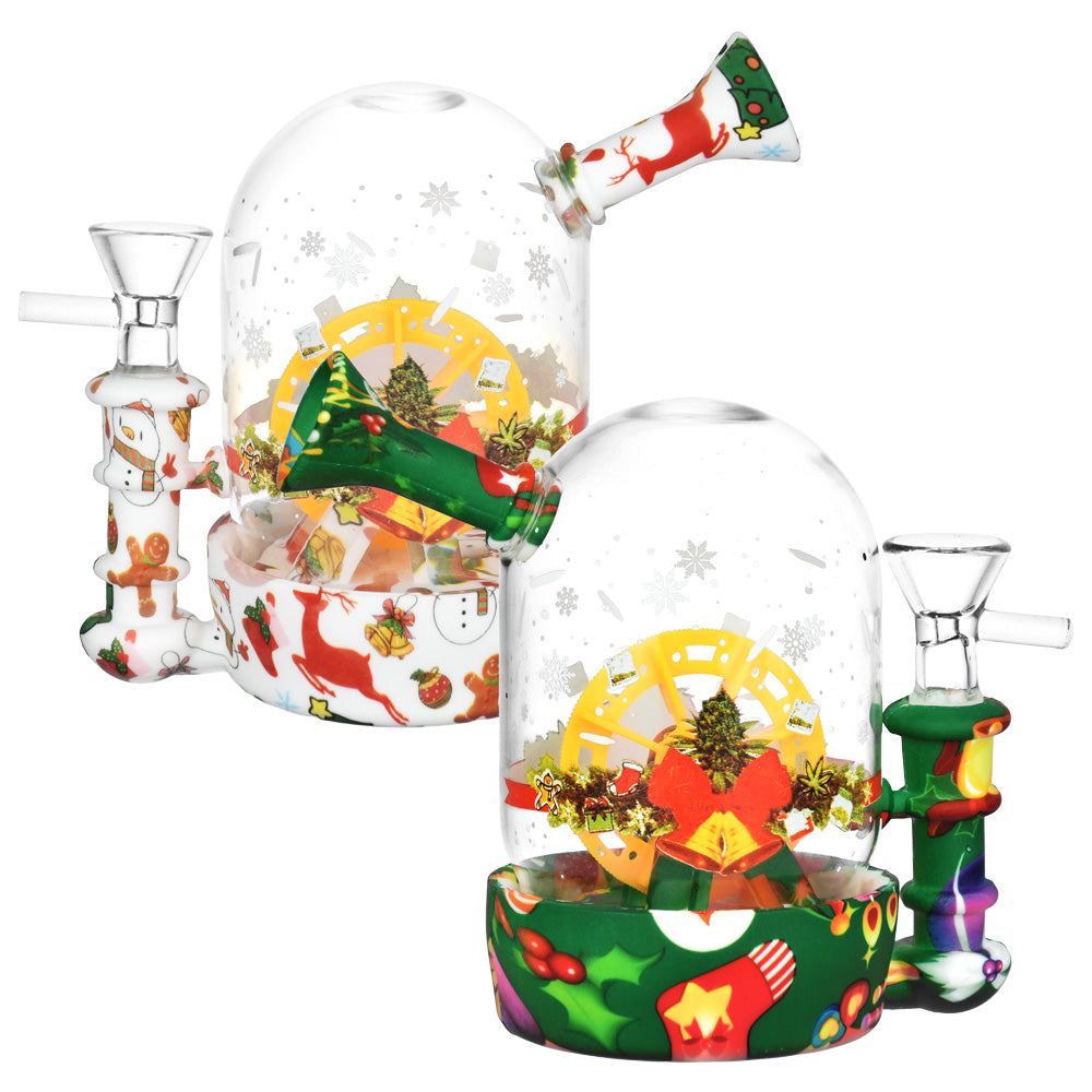 Christmas Waterwheel Bell Jar Water Pipe