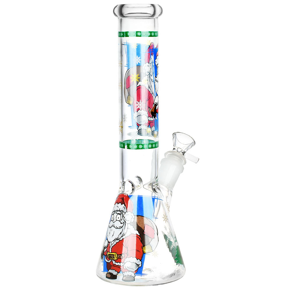 Santa Claus Themed Glass Bong - 10&quot;