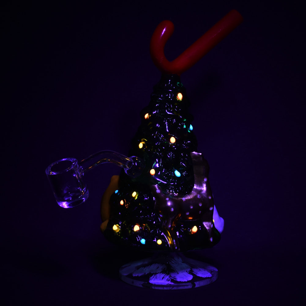 Christmas Tree with Candy Cane Glass Rig