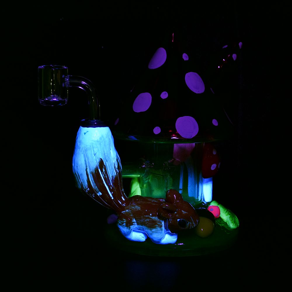 Shroom Forest Fantasy Glass Dab Rig