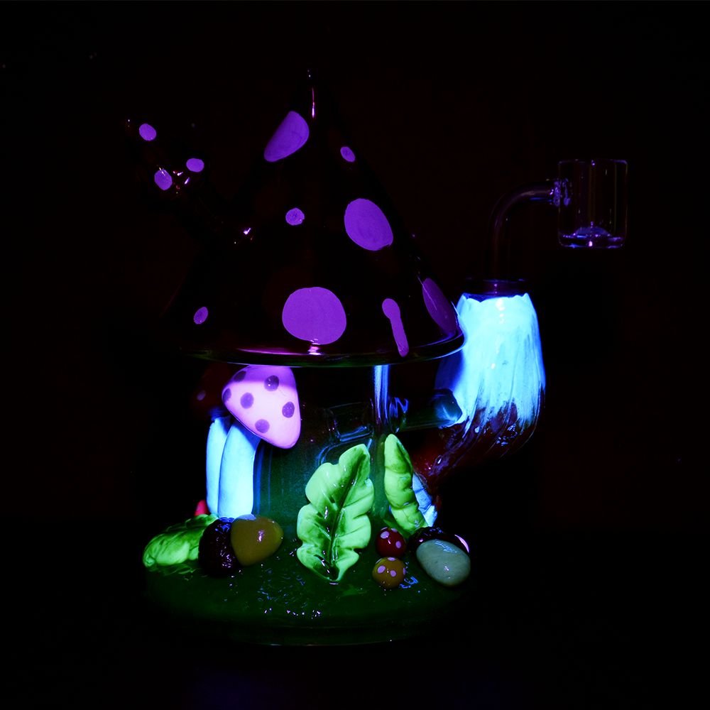 Shroom Forest Fantasy Glass Dab Rig