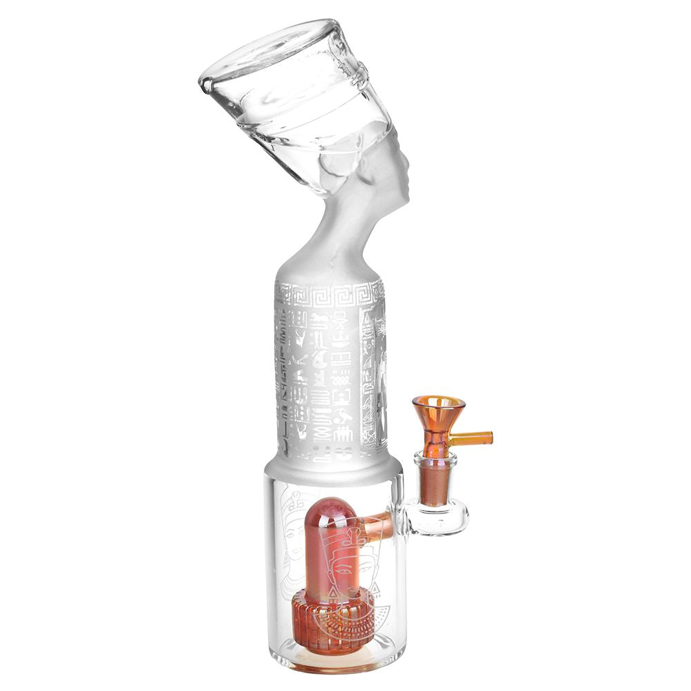 Pharoah Head Frosted Glass Bong - 11.5 IN