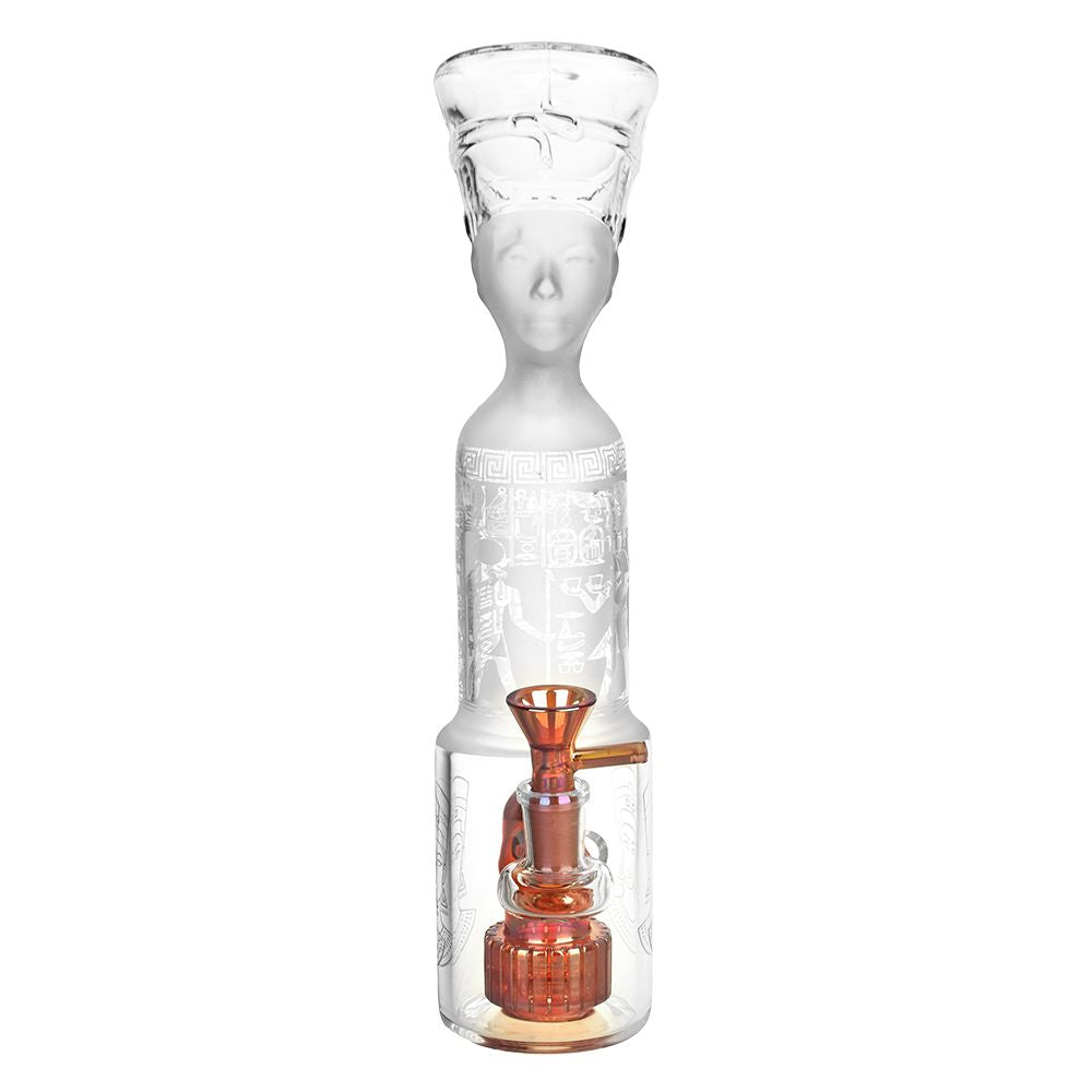 Pharoah Head Frosted Glass Bong - 11.5 IN