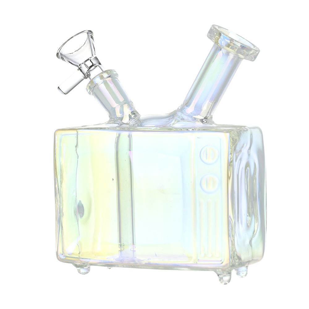 Retro TV Electroplated Glass Bong - Colors Vary