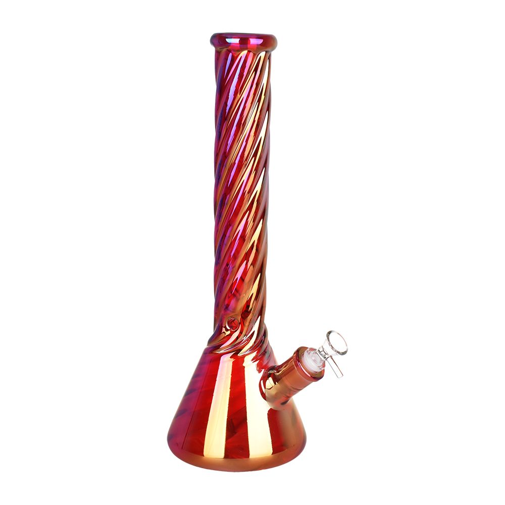 XXL Red Spiral Neck Glass Beaker Bong