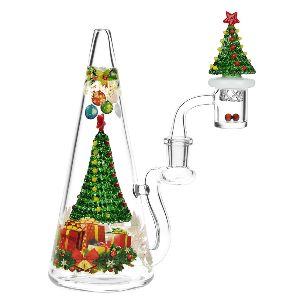 Christmas tree glass dab rig set