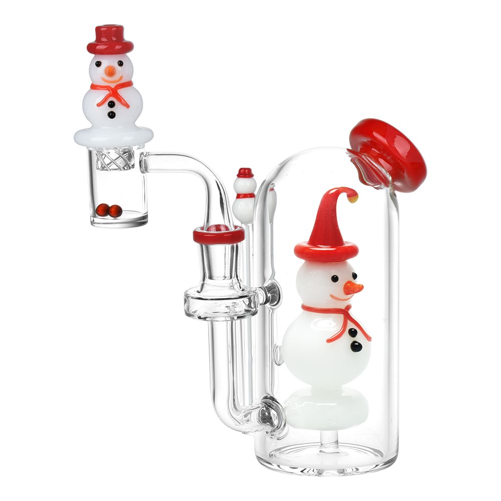 Smiling Snowman Glass Dab Rig Set