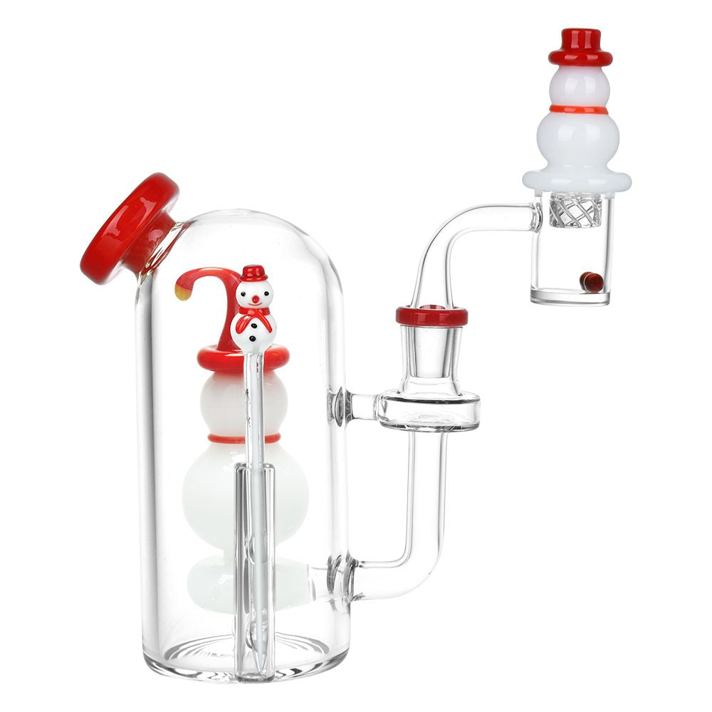 Smiling Snowman Glass Dab Rig Set