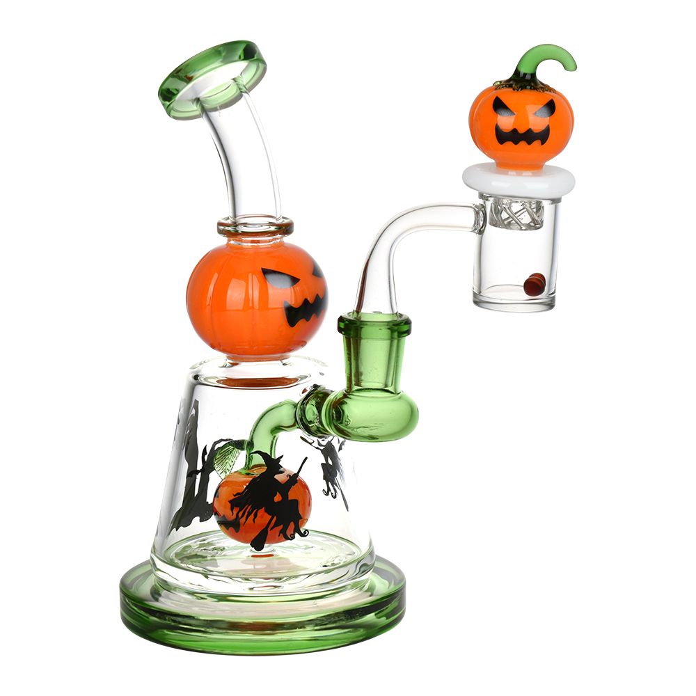 Halloween Ball Glass Dab Rig Set - 7 IN