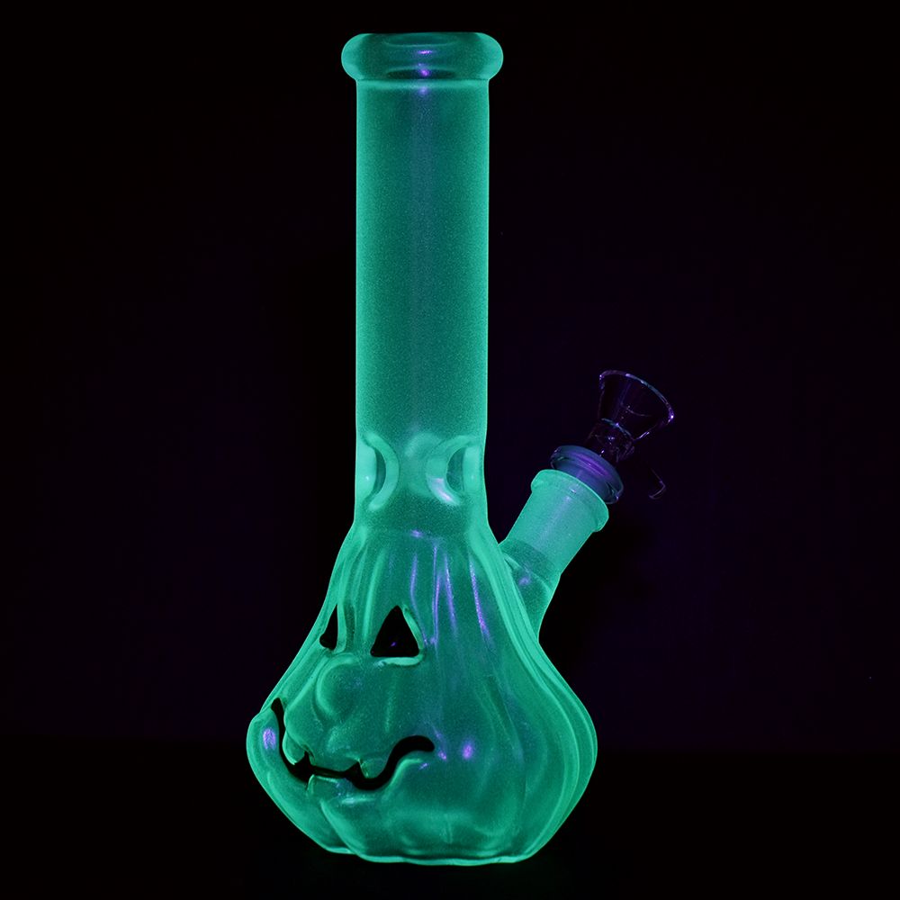 9.25&quot; Glow-in-the-Dark Jack-o-Lantern Halloween Bong