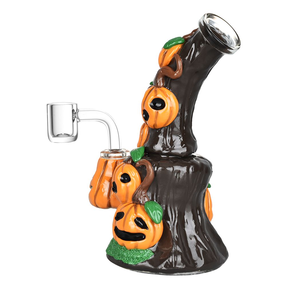 Piled Up Pumpkin Patch Enamel on Glass Dab Rig - 7 IN