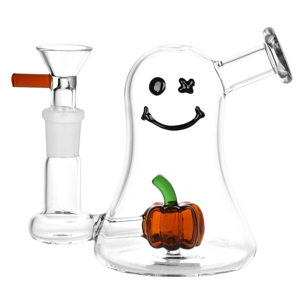 Little Ghosty Glass Water Pipe - 4.5 IN