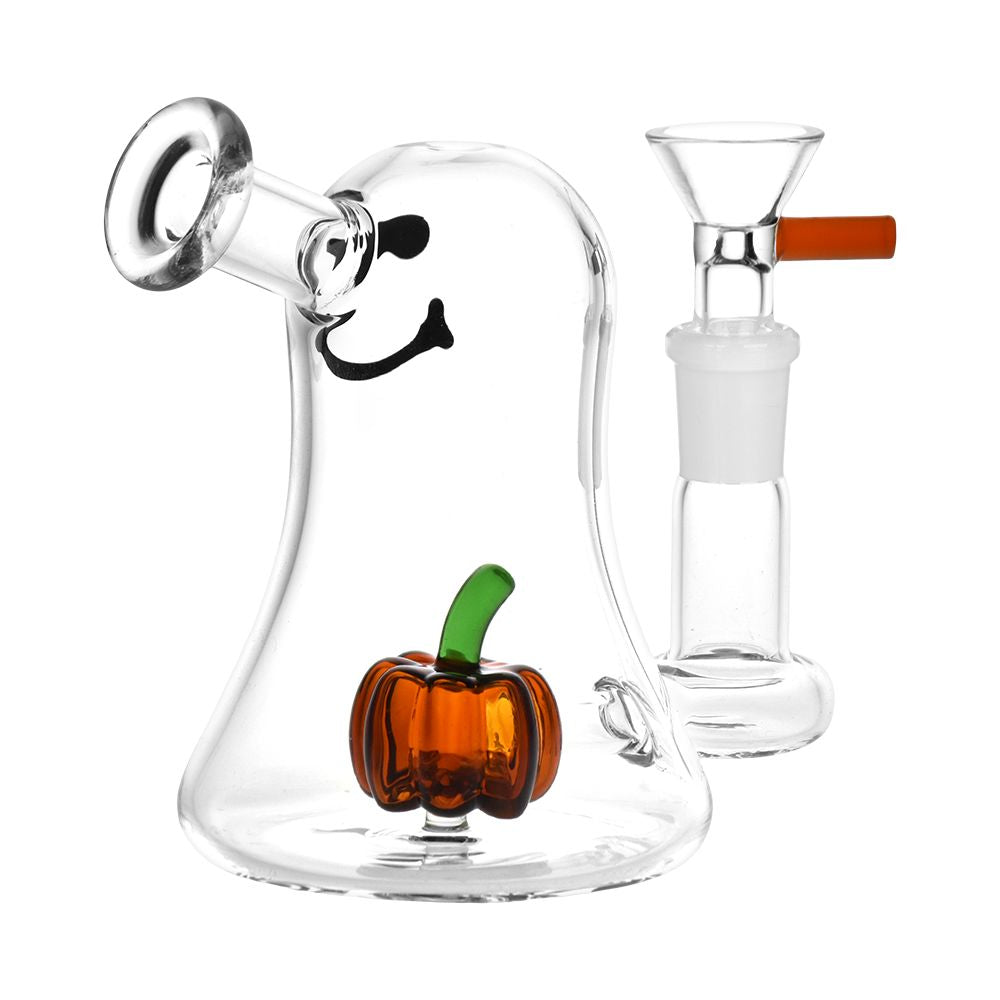 Little Ghosty Glass Water Pipe - 4.5 IN