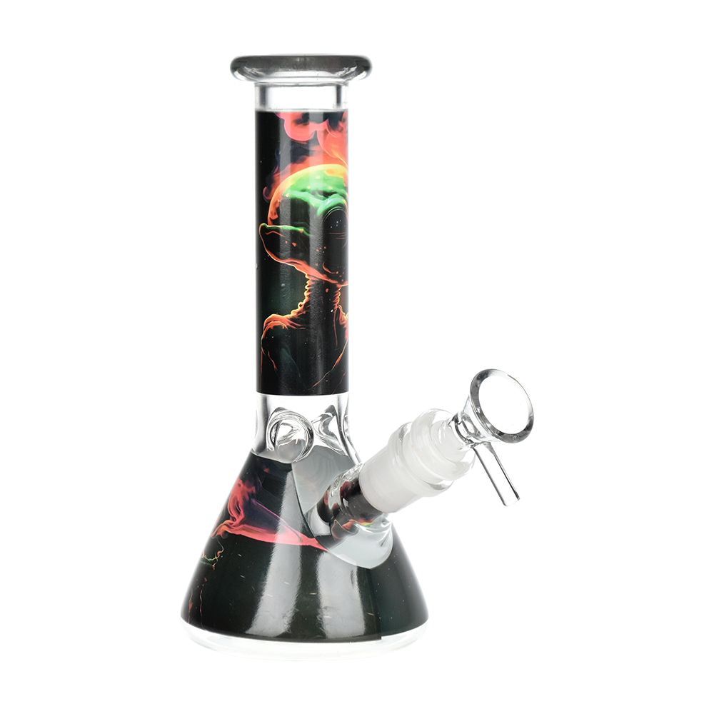 Alien Glass Beaker Bong Smoking Set - 7.75&quot;