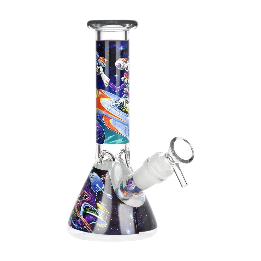 Space Monster Glass Beaker Bong Smoking Set - 7.75&quot;